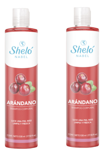 Arándano Shampoo Corporal Shelo Nabel® 530ml. 2 Piezas