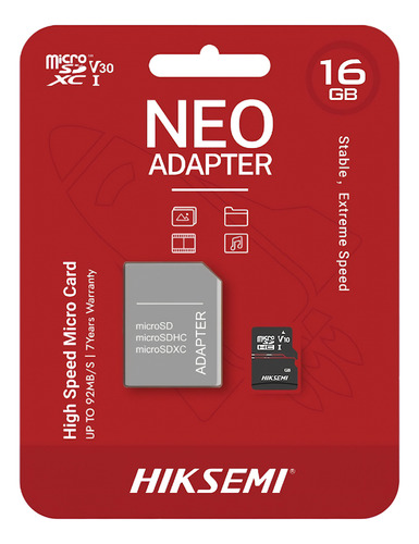 Memoria Microsd 16gb Con Adaptador Hiksemi Micro-sd Clase 10