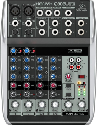 Xenyx Q802 Usb Mixer 8 Canales