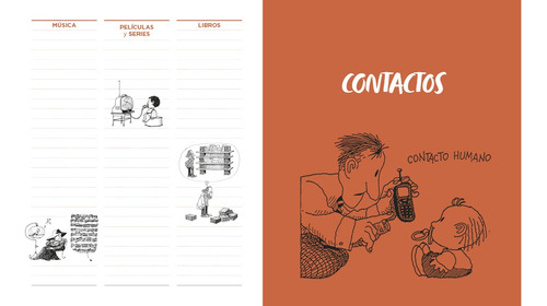 Imagen 7 de 8 de Agenda Quino 2023 Encuadernada Naranja
