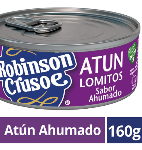 Imagen 1 de 2 de Atún Lomitos Ahumados Abre Fácil Robinson Crusoe 160 Cc