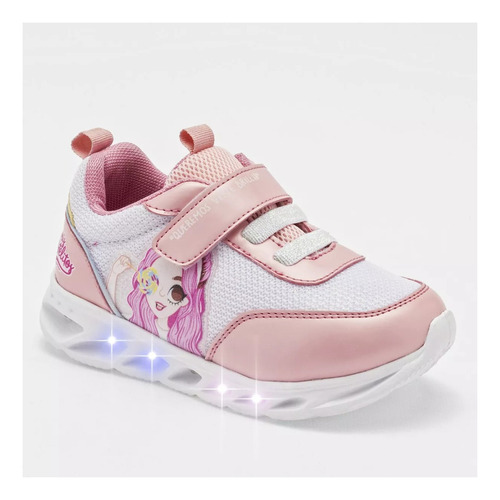 Tenis Niñas Mis Pastelitos Con Luces Led Rosa Del 15 Al 21