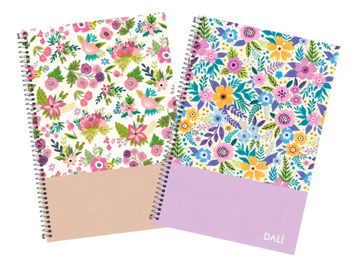 Cuaderno Rayado Dali Flores 70 Hojas