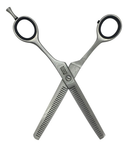 Tijera De Entresacar Peluquería Profesional 5.5 Acero Mozku Plateado