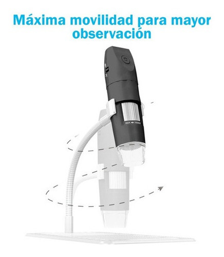 Imagen 3 de 10 de Microscopio Electronico Digital 50-1000x Usb Wifi 1080p 8led