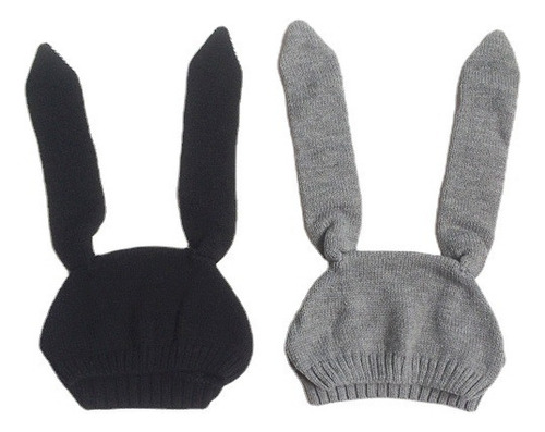 Gorro Tejido A Ganchillo Con Orejas De Conejo For Bebé Y Ni