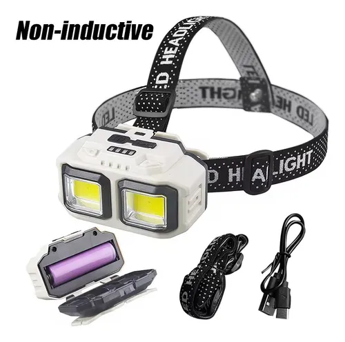 Linterna Frontal Minero Led Roja Y Blanca