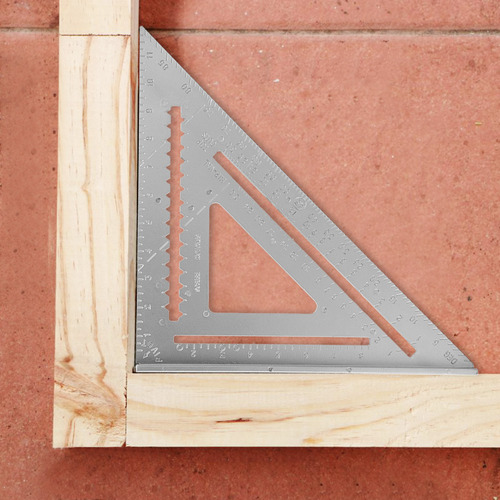 Regla Triangular De 12 Pulgadas En Ángulo Recto, Aluminio Bl