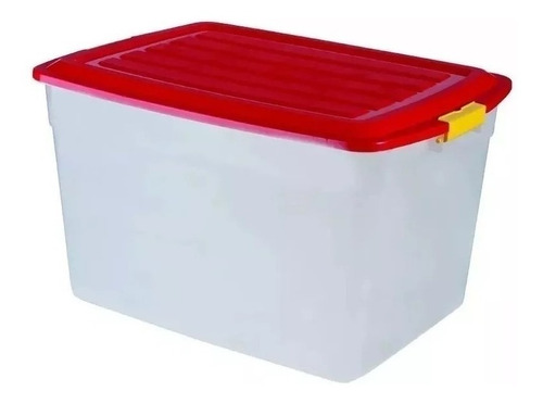 Caja Organizador Plastico Apilable Tapa Taper 42 Litros X 4 Colombraro