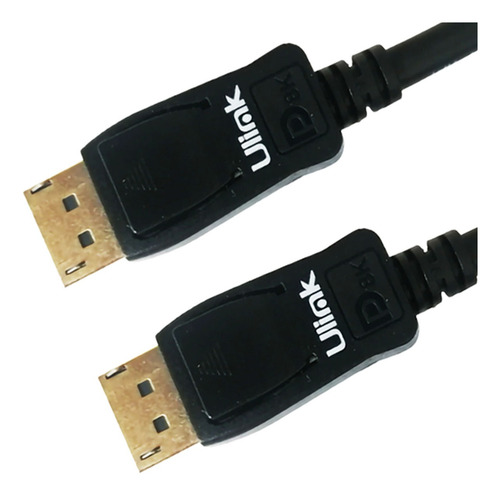 Cable Display Port 1,8 Metros, 8k V1.4, Negro.