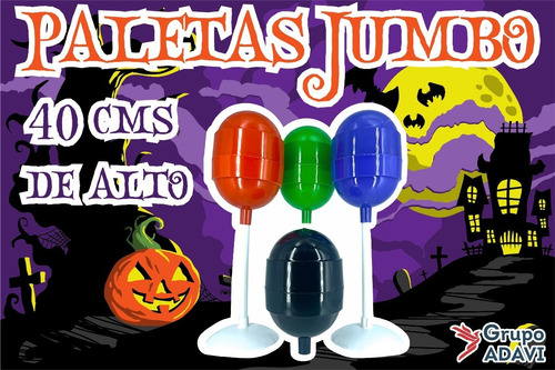 50 Paletas Jumbo Tutsi Pop Gigante Con Base Para Dulcero