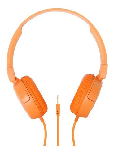 Audifonos On Ear Urbano Alambrico Cable De 1.2m Jack 3.5mm Color Naranja