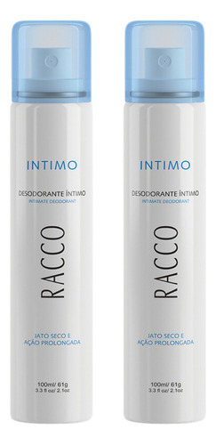 Kit 2 Unidades Desodorante Íntimo Jato Seco Racco