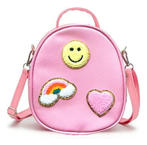 Bolsa Cruzado Aacks Girls Preppy Patch Crossbody Bag Rainbow