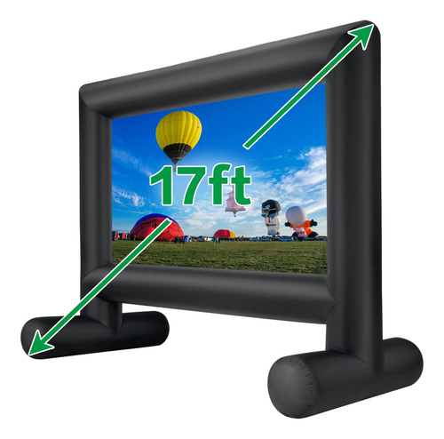 Pantalla De Proyector Inflable De 17 Pies Con Soplador, Proy