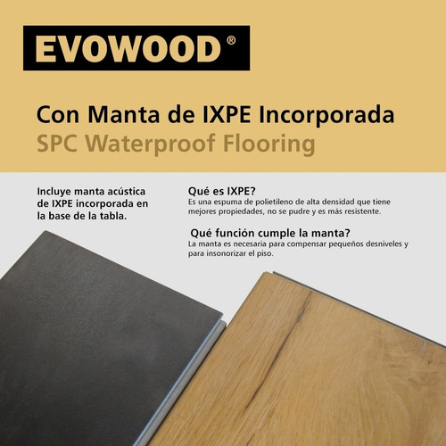 Imagen 5 de 10 de Piso Vinílico Roble Honey Spc Resistentes Al Agua Con Click