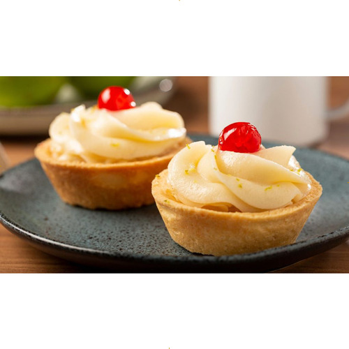 Doce de base massa pronta para torta doce redonda 3cm caraveli com embaglagem pronta para rechear tortinha tartelete agilidade padronização doce Caraveli em bandeja 8 g 17 un pacote x 3