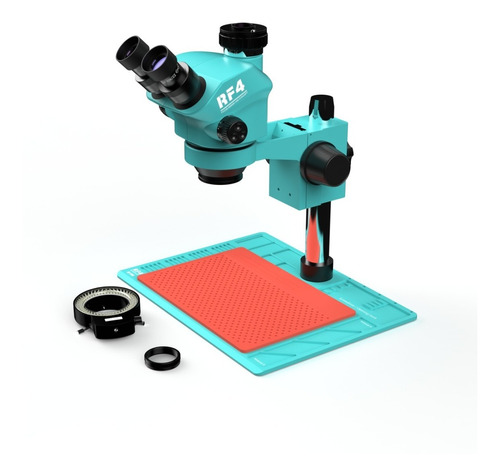 Microscopio Trinocular 7-50x Lente Aro Led Electronica Lab