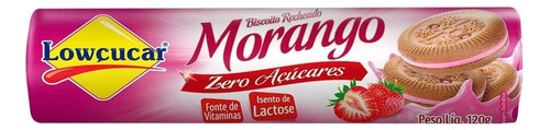 Biscoito Recheado de Morango Zero Açúcar Lowçucar 120g