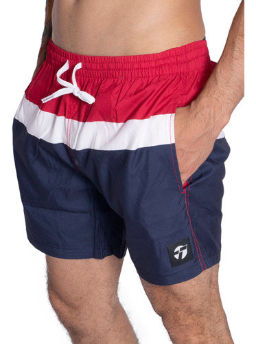 Short De Baño Topper Slim Hombre Moda Tricolor