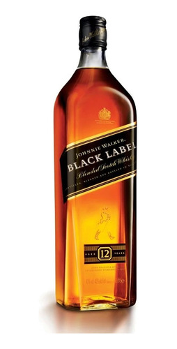 Whisky Johnnie Walker Black Label X 1 Litro Botella
