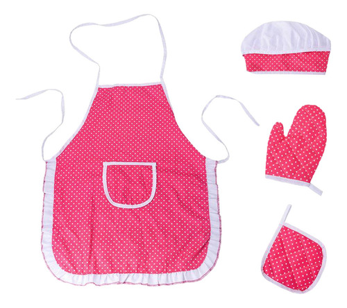 A*gift 4 Piezas / Lote Ropa De Chef Infantil Utensilios De