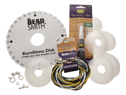 Beadsmith Kumihimo Starter Kit Disco Adhesivo Bobina Cable