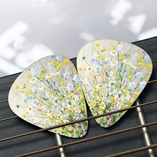 Aneyhoz Púas De Guitarra Con Diseño De Flores Para Guitarra