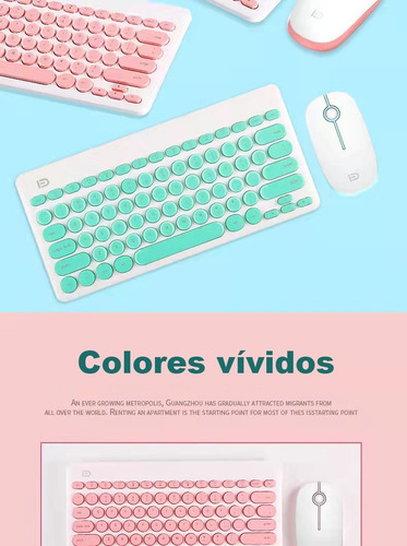 Set Teclado Con Mouse Inalambrico Usb Formato Español