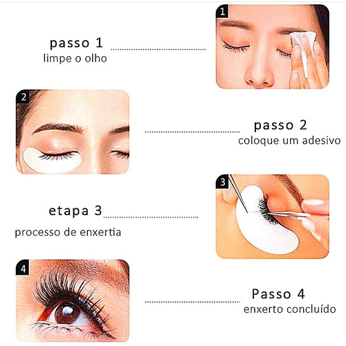 Imagem 2 de 7 de 10 Pares Alongamento Protetor Cilios Adesivo Gel Palpebras