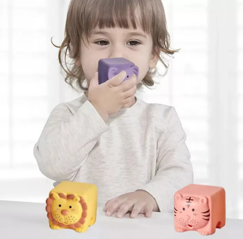 Bloques Cubos Juego Aprendizaje Estimulación Bebe Ducha