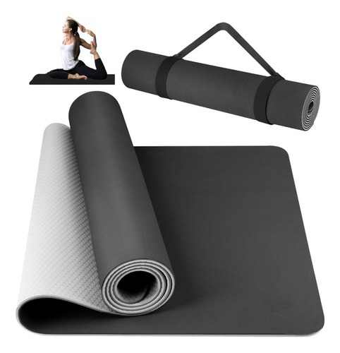 Tapete De Yoga Portátil Ejercicio Pilates Fitness Grueso Mat