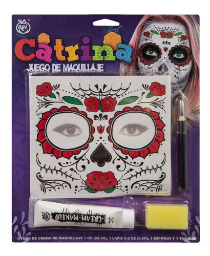 Kit De Maquillaje Catrina Sticker Disfraz Halloween Fiesta | MercadoLibre Kit De Maquillaje Catrina Sticker Disfraz Halloween Fiesta | MercadoLibre