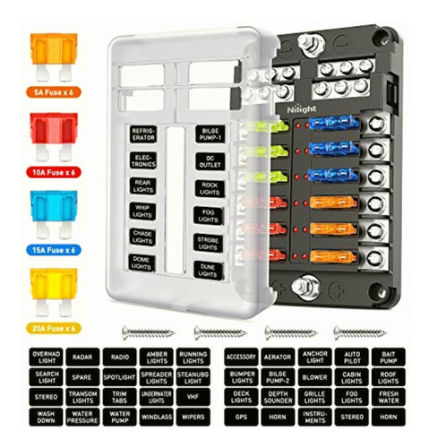 Nilight, 12way Blade Fuse Block