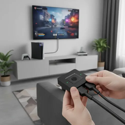 Hub Hdmi Switch 4k 1x2 2x1 Para Tv Computador Ps5 Xbox 360 ...