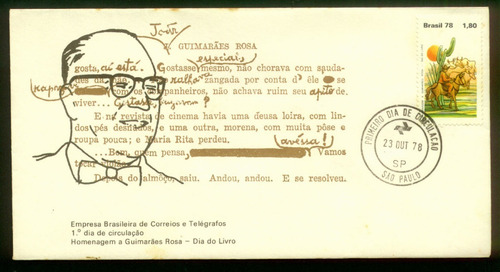 Imagem 1 de 1 de Fdc 165 - Homenagem A Guimarães Rosa - Dia Do Livro