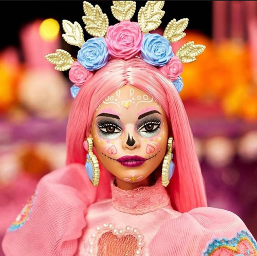 Mattel Barbie Pink Magnolia Día De Muertos 2023 Premium