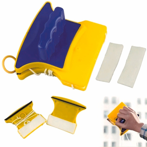 Imagen 5 de 9 de Limpia Vidrios Magnetico Doble Para Ventana Con Iman