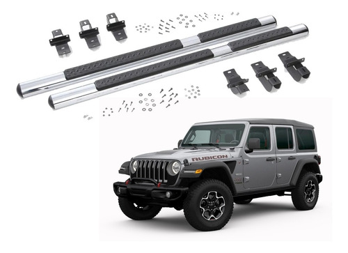 Pisaderas Acero Inoxidable Jeep Wrangler 4 Puertas 2008-2018