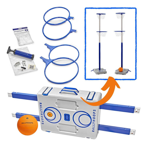 Rallyhoops Juego - Juego Portátil De Baloncesto Y Voleibol.