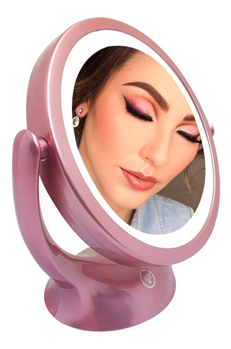 Espejo Doble X5 Luz Led Tactil Maquillaje Carga Usb Touch