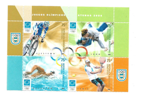 Argentina Mint 2004 Olimpicos Atenas Serie 2667/70 4 Val.   