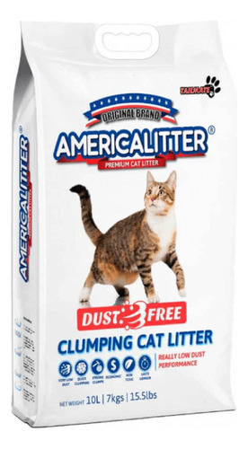 Americalitter® Arena Para Gatos Dust Free 7 Kg