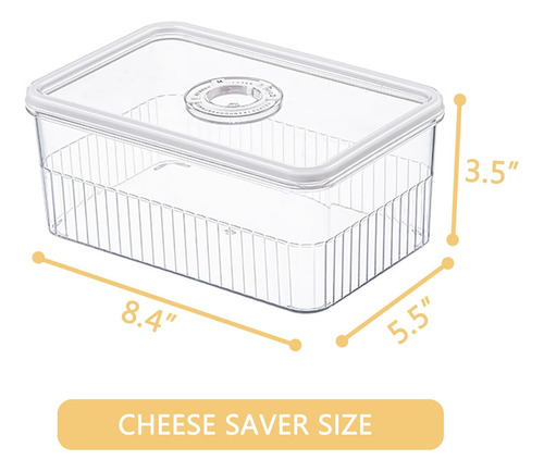 Contenedor De Queso Para Refrigerador Con Esfera De Fecha, C