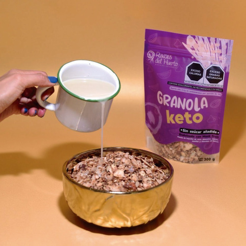 Imagen 5 de 5 de Granola Keto Chocolate 300g 3.2 G Carbs / Raíces Del Huerto