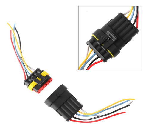 Cable Conector 5pines Macho Hembra Extensor Para Auto