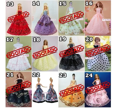 Vestidos E Roupinhas De Luxo Para Barbie + Par De Sapatos ! - R$ 13,50