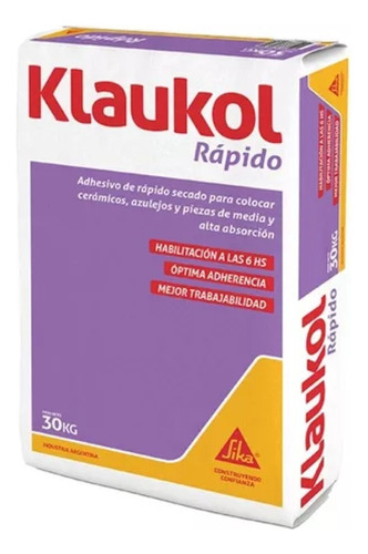 Klaukol Rápido - Habilitación Urg 12hs- Cotización Mayorista