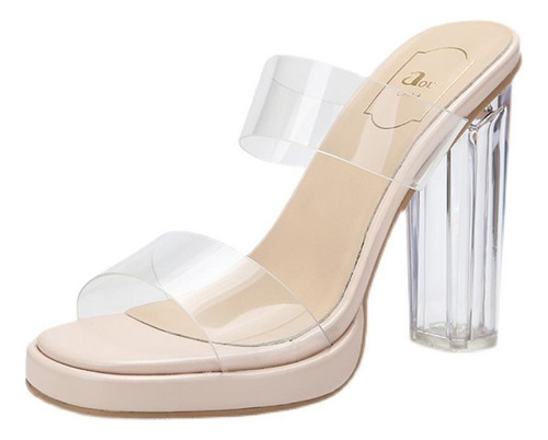 Zapatos De Cristal Transparente, Plataforma