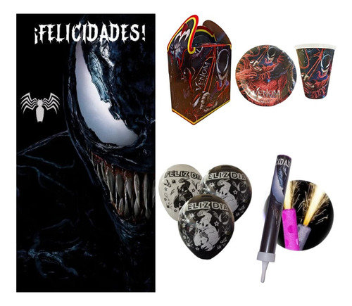 Venom Artículos Para Fiesta Decorar Cumpleaños 30 Niños